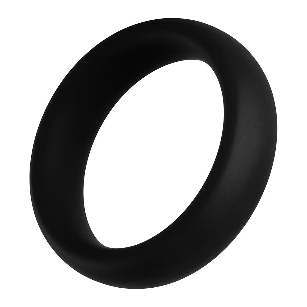 Forto F-64 Wide Liquid Silicone Cockring Large Black