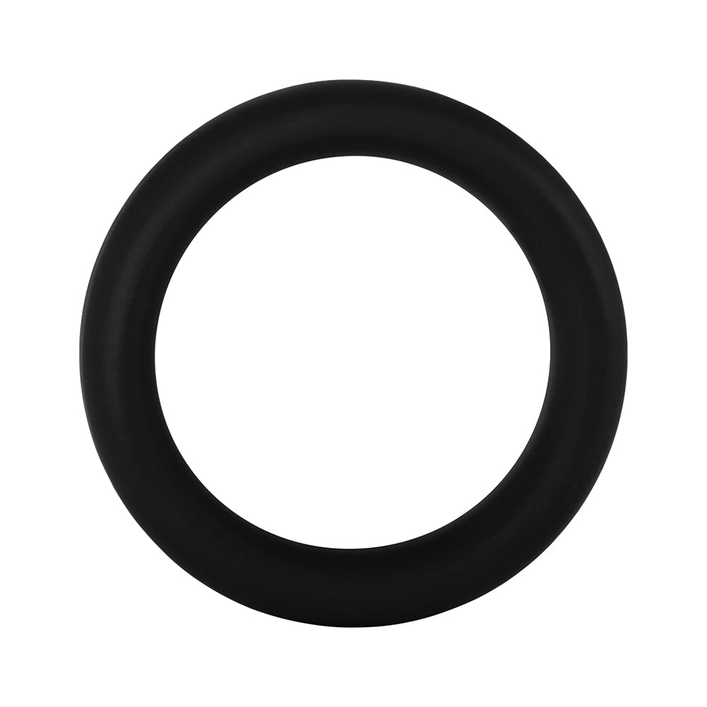 Forto F-64 Wide Liquid Silicone Cockring Medium Black