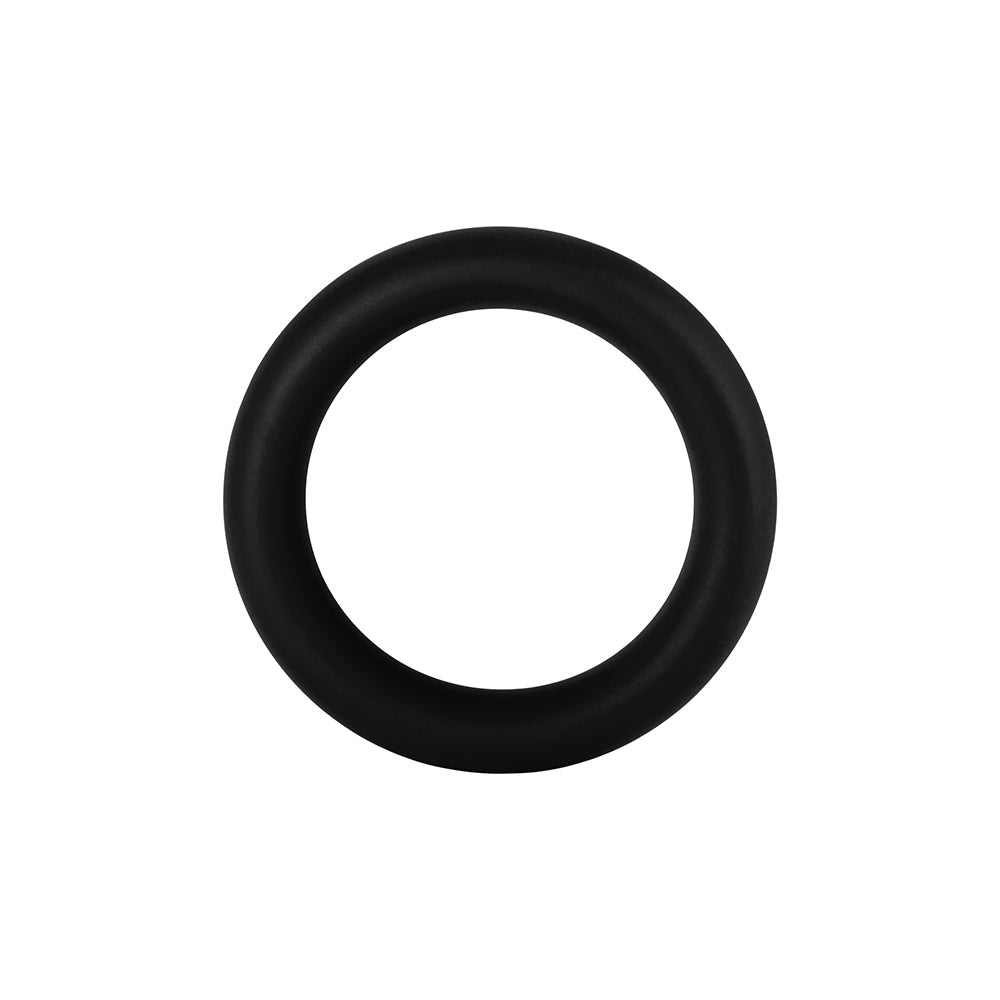 Forto F-64 Wide Liquid Silicone Cockring Small Black