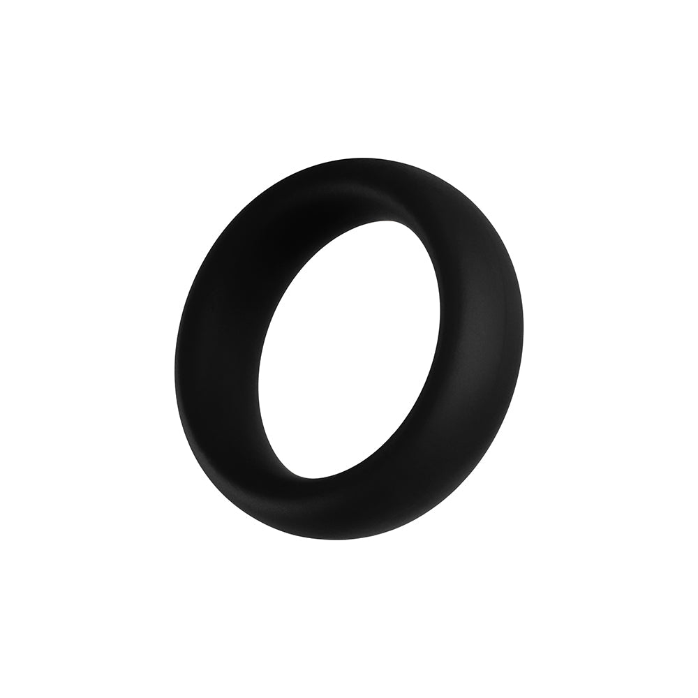 Forto F-64 Wide Liquid Silicone Cockring Small Black