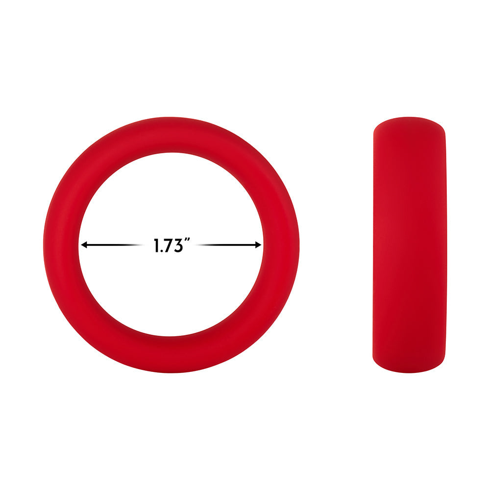 Forto F-64 Wide Liquid Silicone Cockring Medium Red