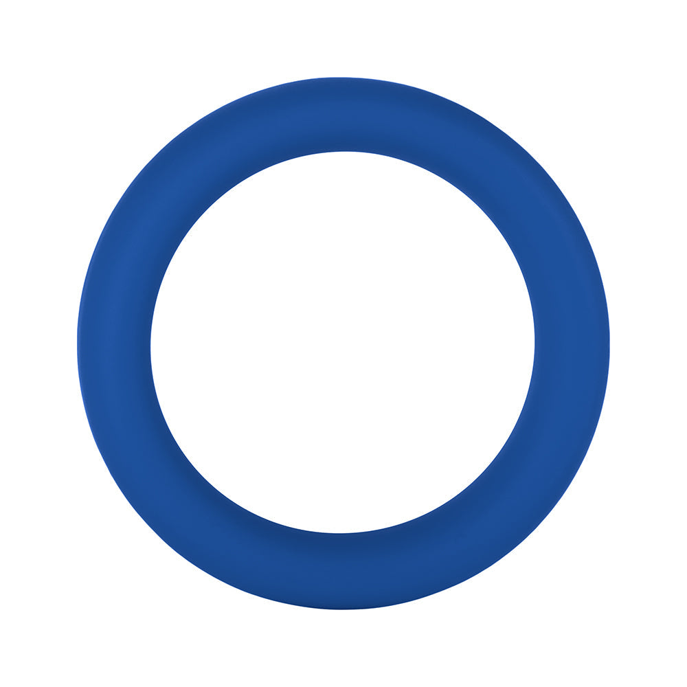 Forto F-64 Wide Liquid Silicone Cockring Medium Blue