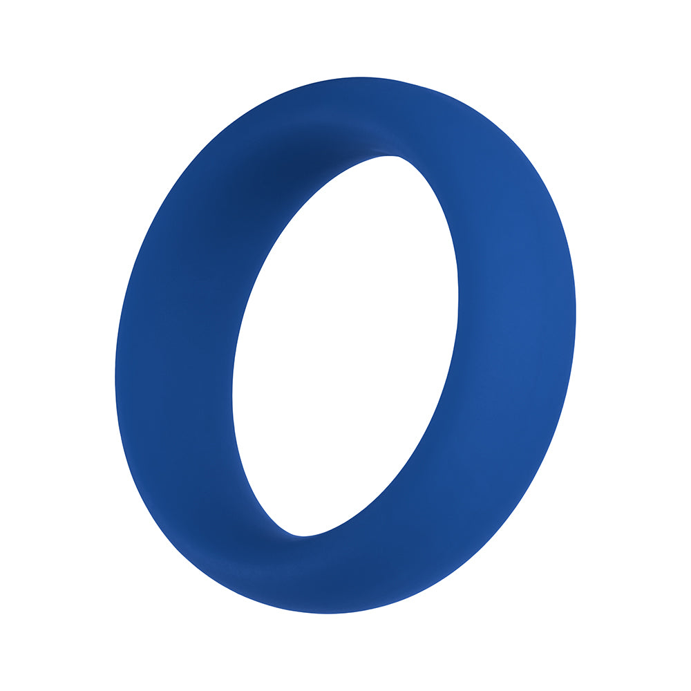 Forto F-64 Wide Liquid Silicone Cockring Medium Blue