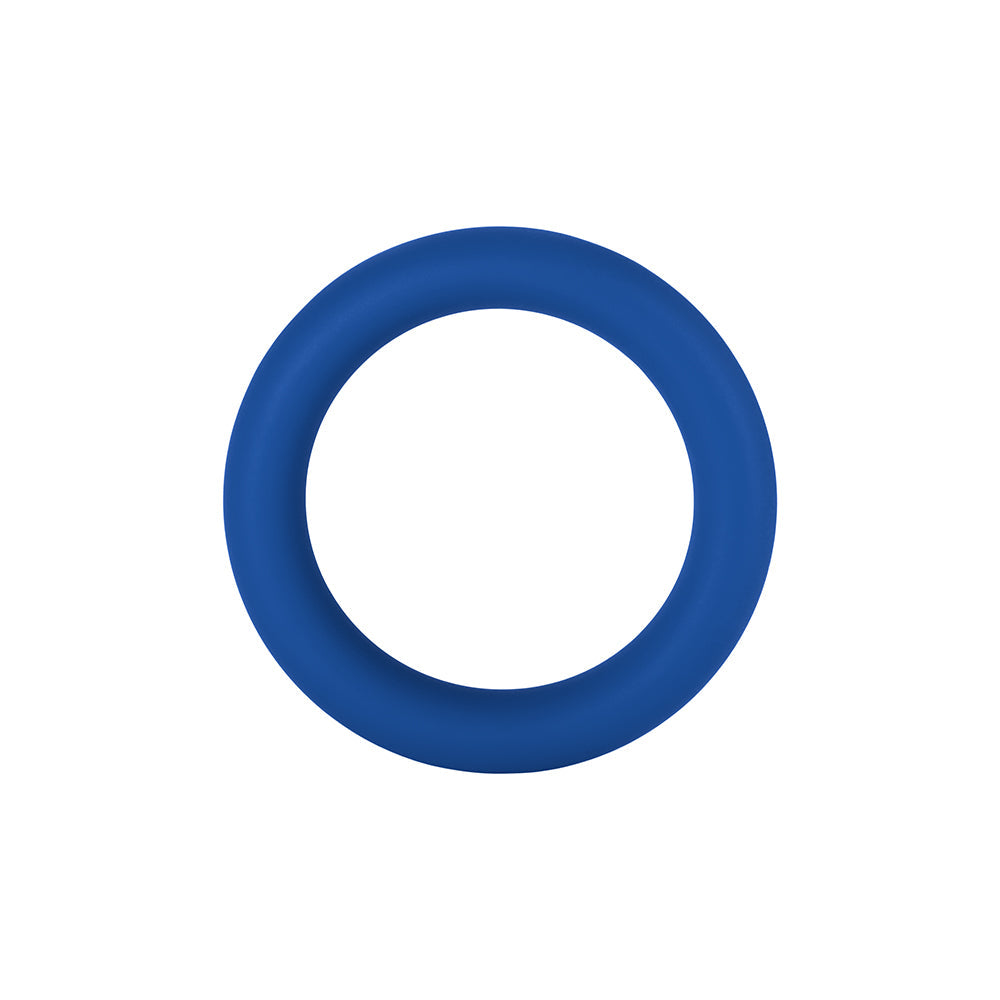 Forto F-64 Wide Liquid Silicone Cockring Small Blue