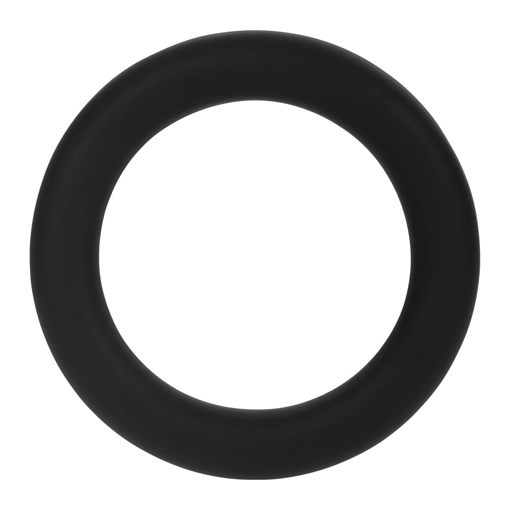 Forto F-61 3-Piece Silicone Cockring Set Black