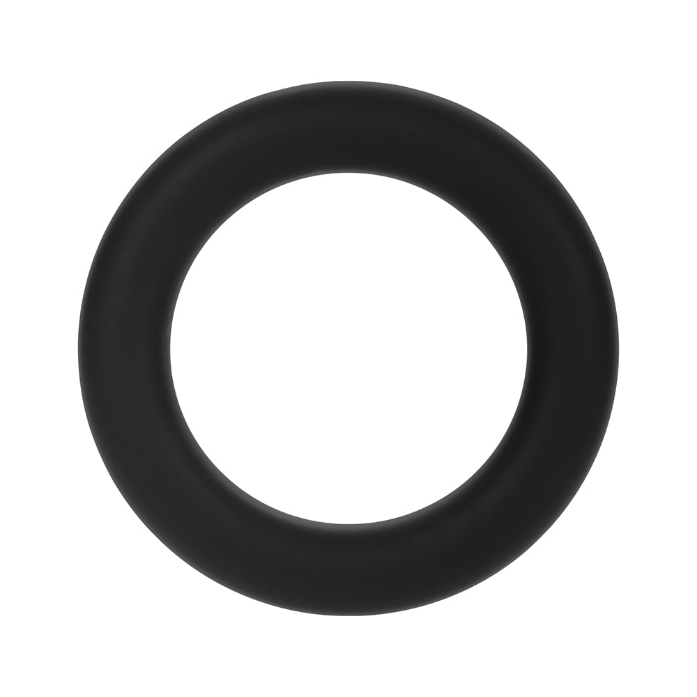 Forto F-61 3-Piece Silicone Cockring Set Black