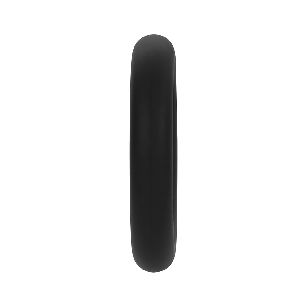 Forto F-61 3-Piece Silicone Cockring Set Black