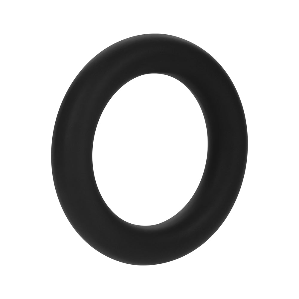 Forto F-61 3-Piece Silicone Cockring Set Black