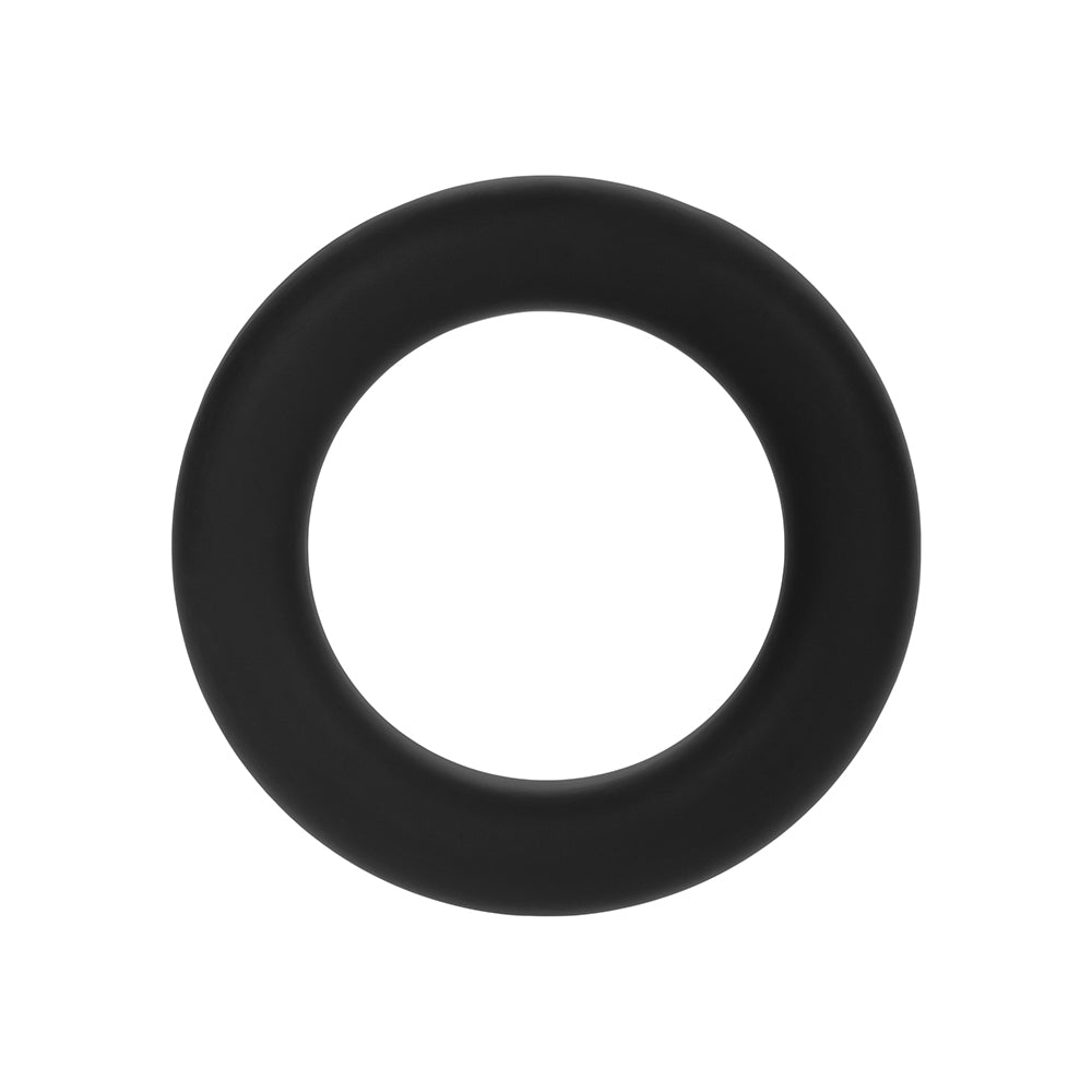 Forto F-61 3-Piece Silicone Cockring Set Black