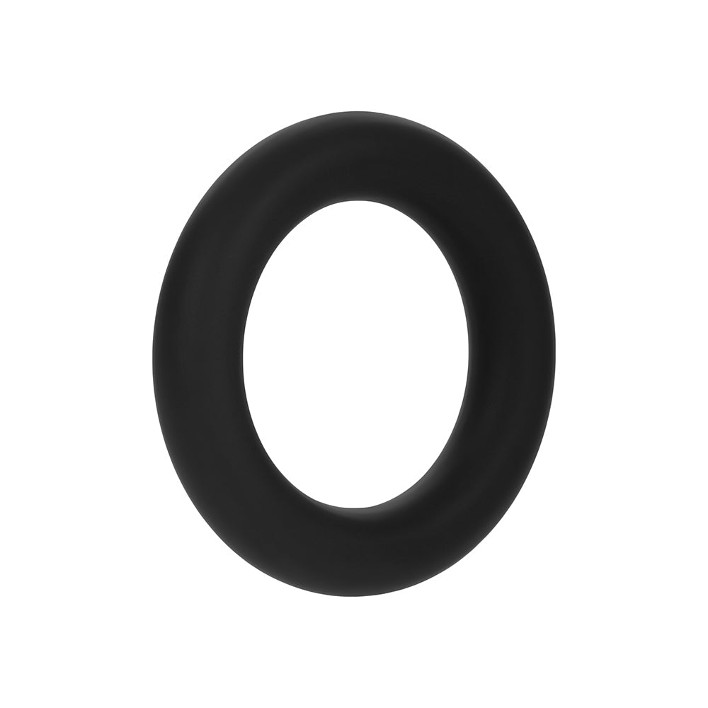 Forto F-61 3-Piece Silicone Cockring Set Black