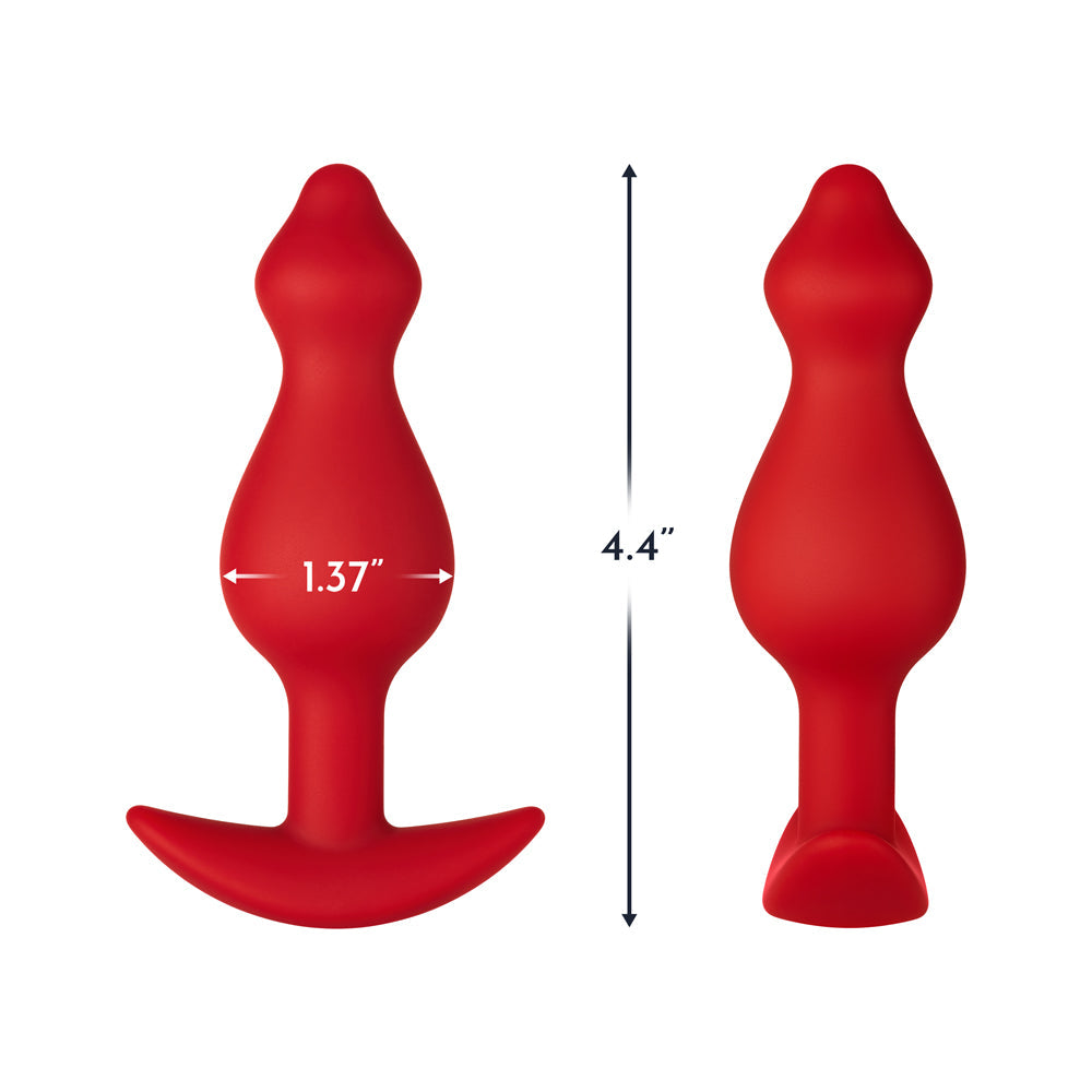 Forto F-78 Pointee Silicone Anal Plug Medium Red