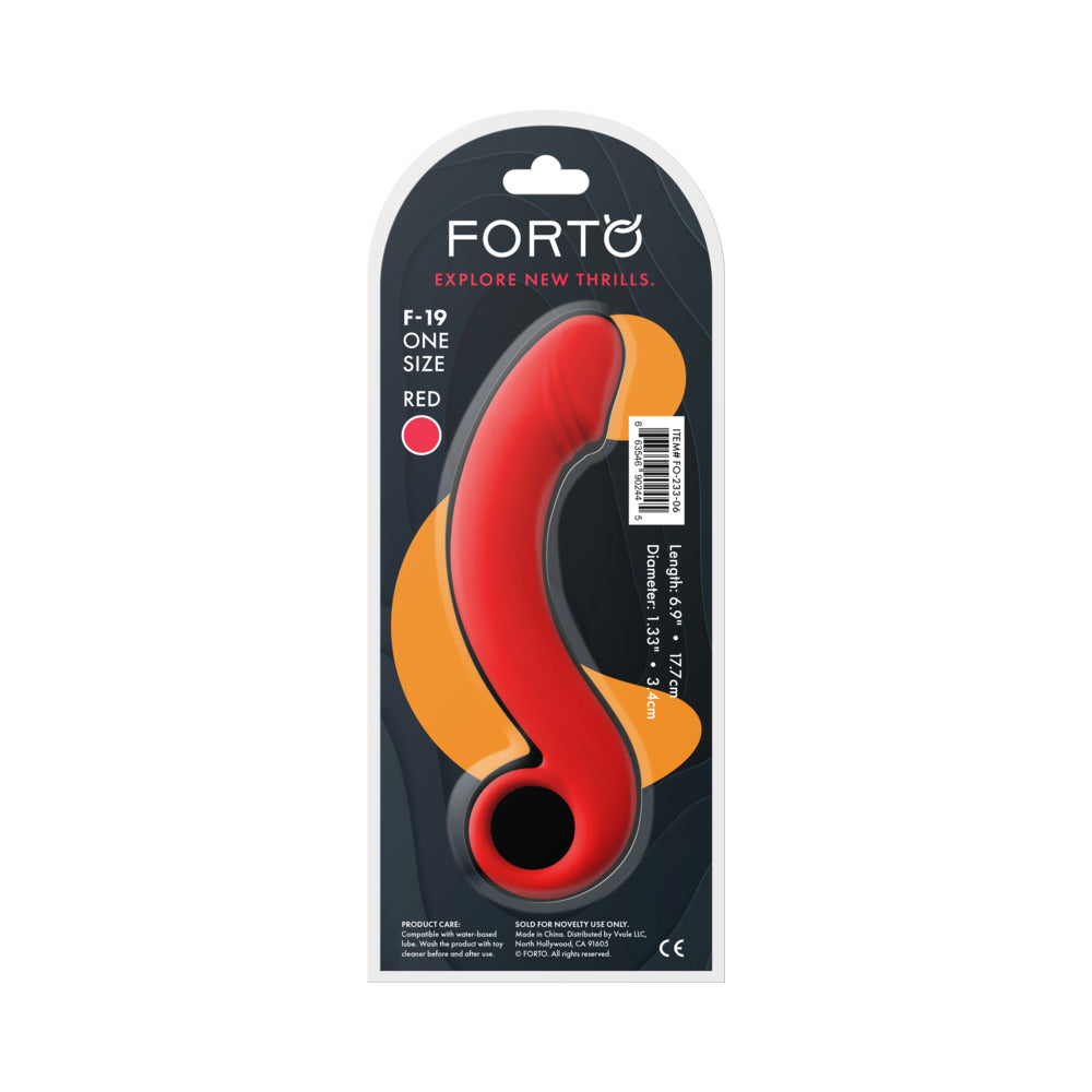 Forto F-19 Silicone Anal Plug Red
