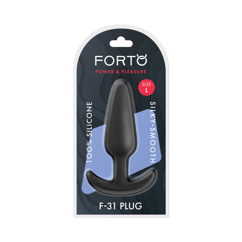 Forto F-31 Silicone Anal Plug Large Black