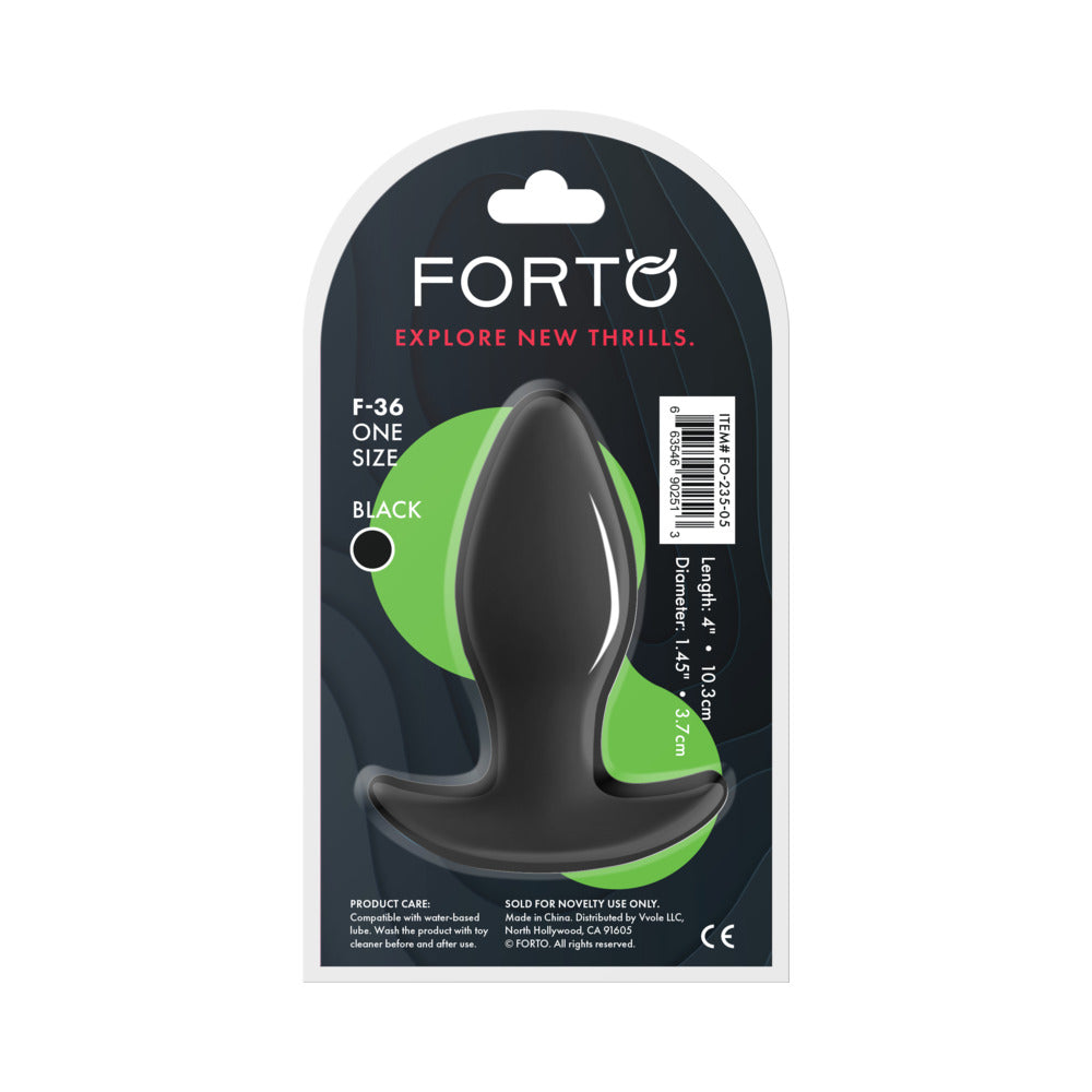 Forto F-36 Silicone T-Plug Black