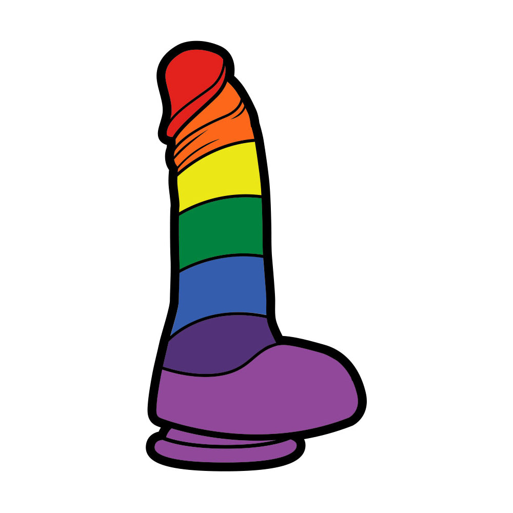 Sex Toy Pin Rainbow Dildo