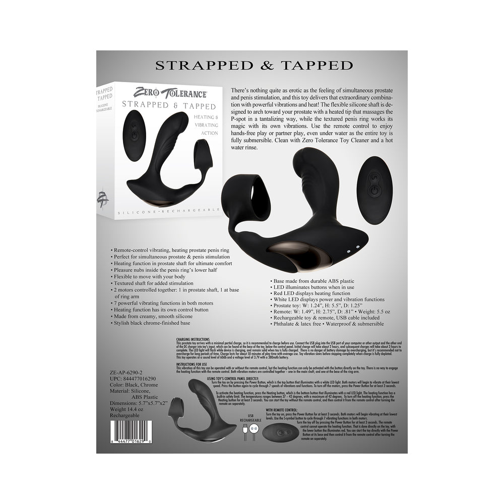 ZT Strapped&Tapped Prostate&Ring Blk