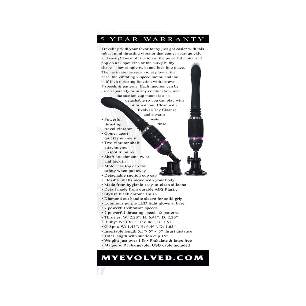 Evolved Thrust&Go Vibrator Set Black