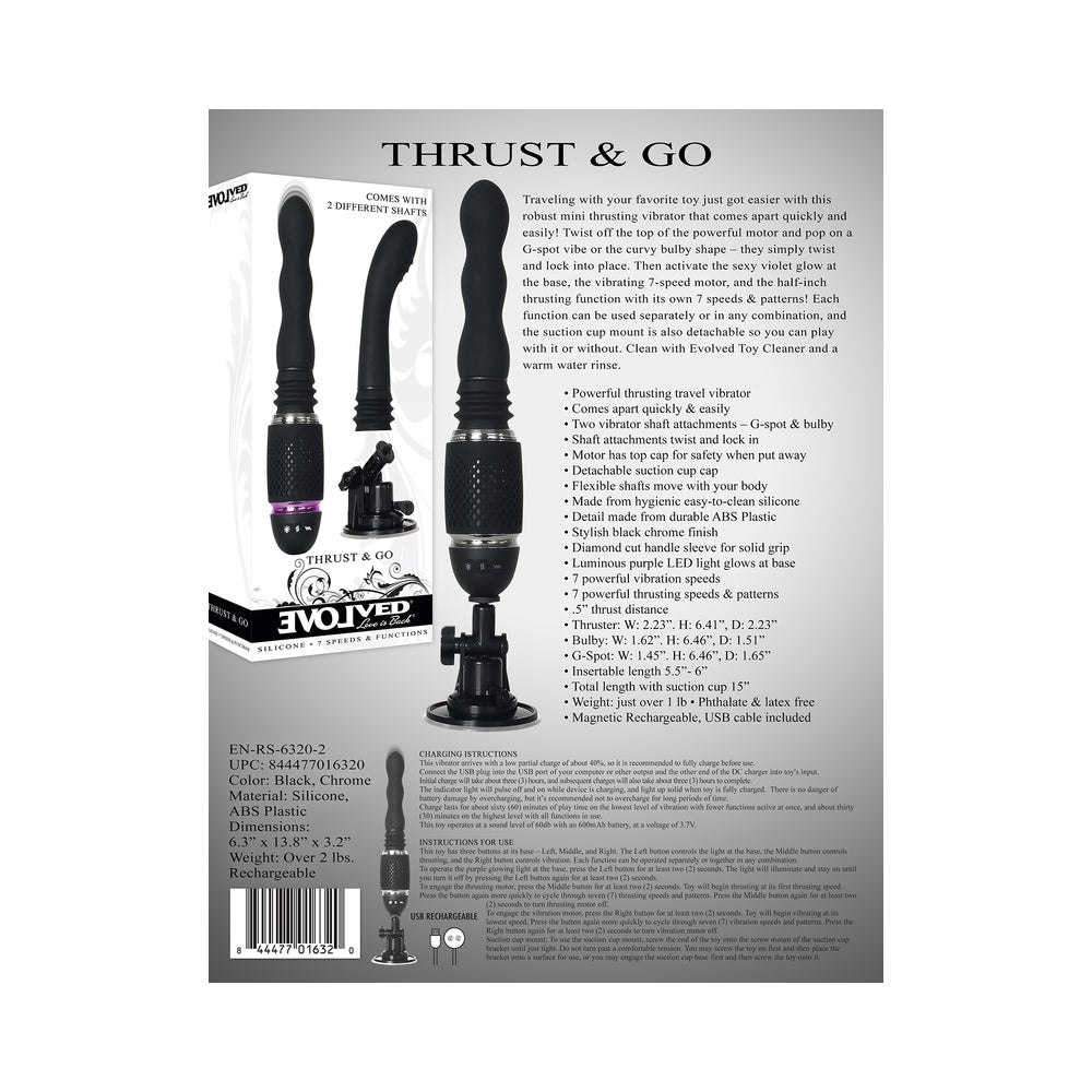 Evolved Thrust&Go Vibrator Set Black