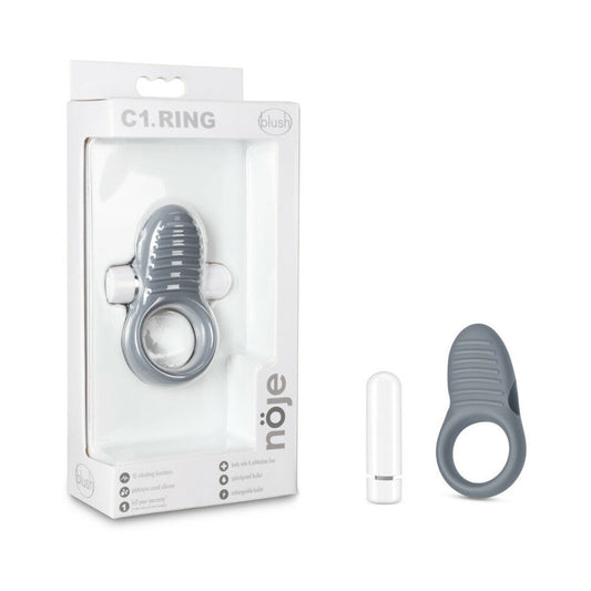 Blush Noje C1.Ring Rechargeable Vibrating Silicone Cockring Slate