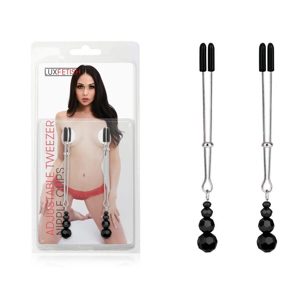 Lux Fetish Adjustable Tweezer Nipple Clips