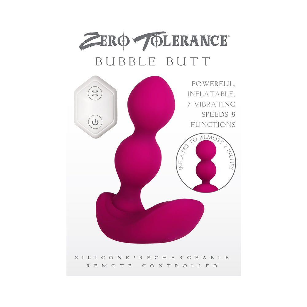 ZT BubbleButt InflatableVibrAnalPlug Pnk