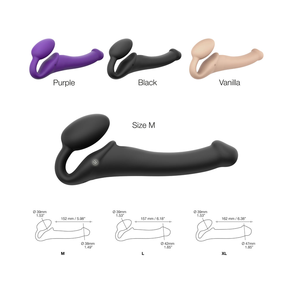 Strap-On-Me VibrBendableStrapOn Blk M