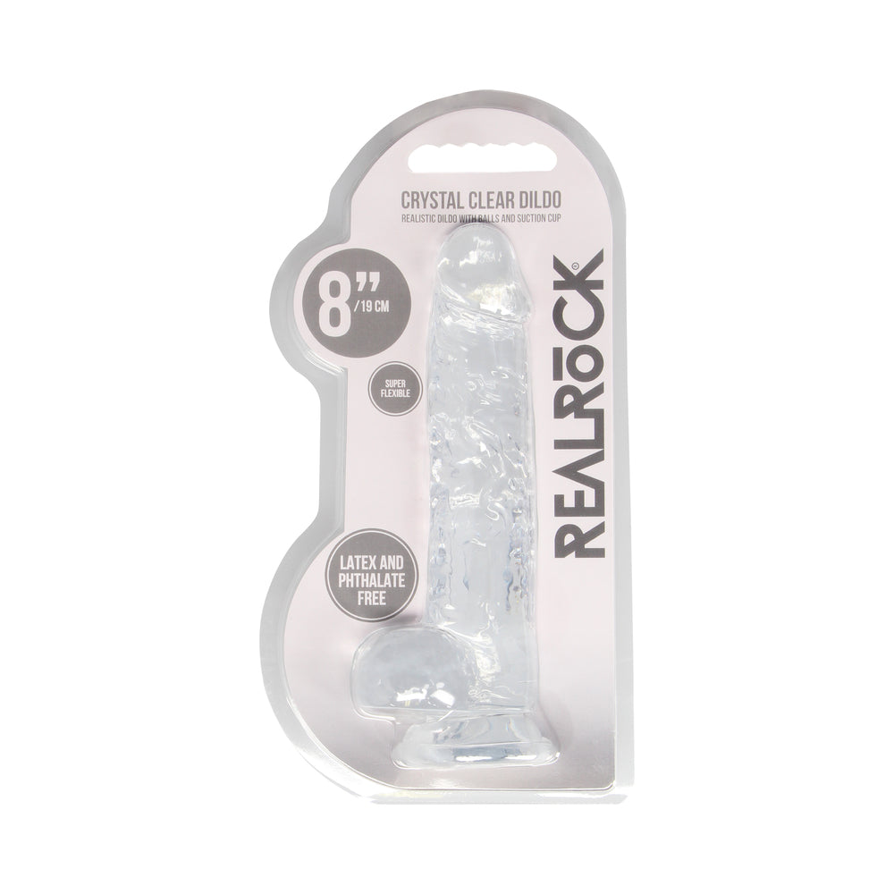 Consolador RealRock CC de 8 pulgadas con bolas y ventosa