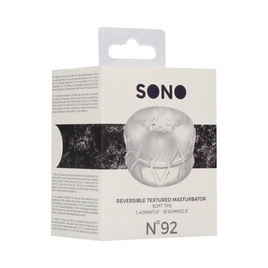 SONO No. 92 Reversible Textured Masturbator Clear