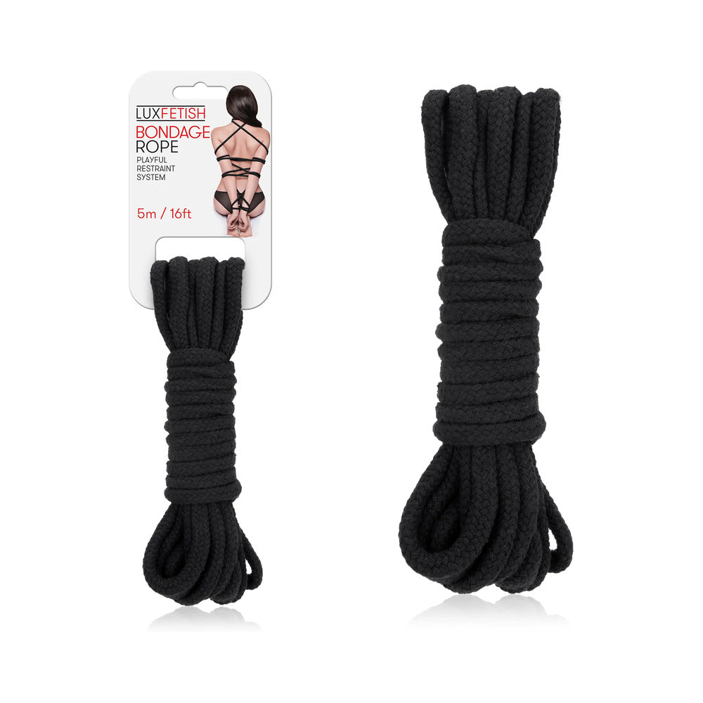 Lux Fetish Bondage Rope 5 m / 16 ft. Black