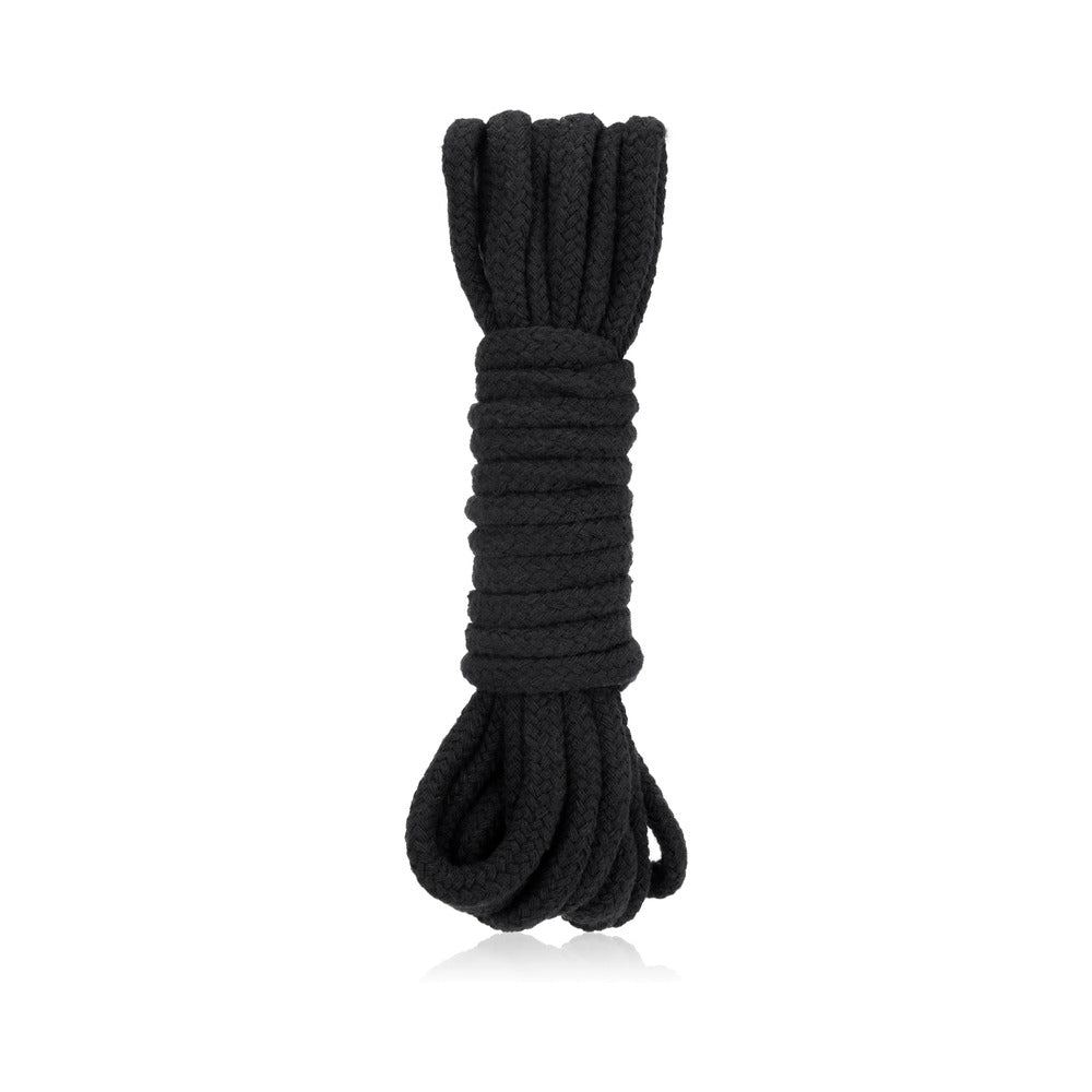 Cuerda de bondage fetichista Lux de 16 pies, color negro