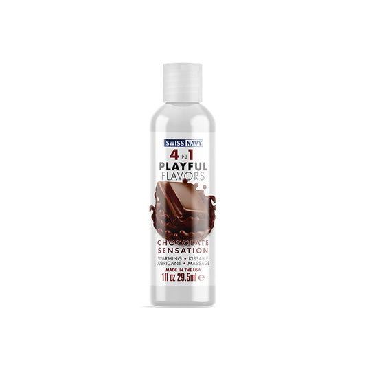 Swiss Navy 4 in 1 Playful Flavors Chocolate Sensation 1 oz.