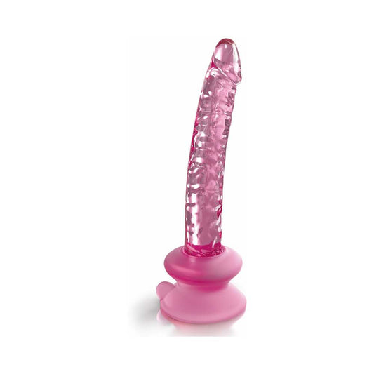 Icicles #86 7in Glass Dildo Pink