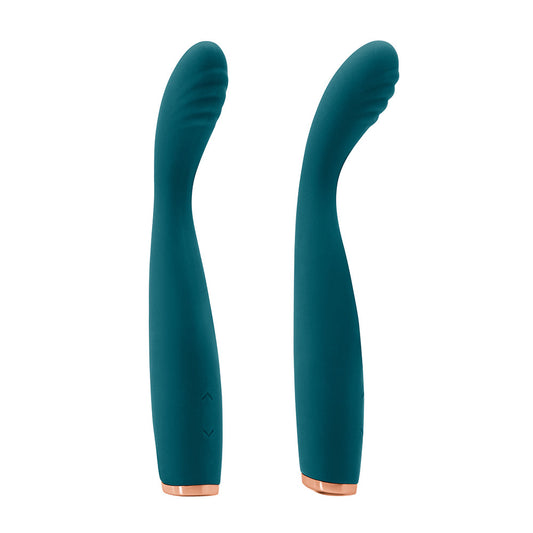 Vibrador recargable delgado Luxe Lillie verde