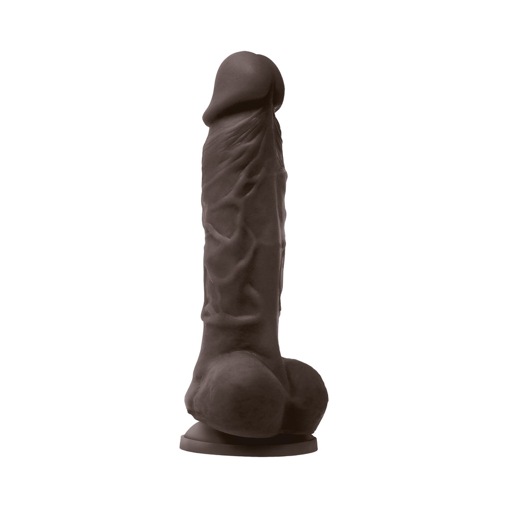 Colours Pleasures 5in Vibr Dildo DarkBrn