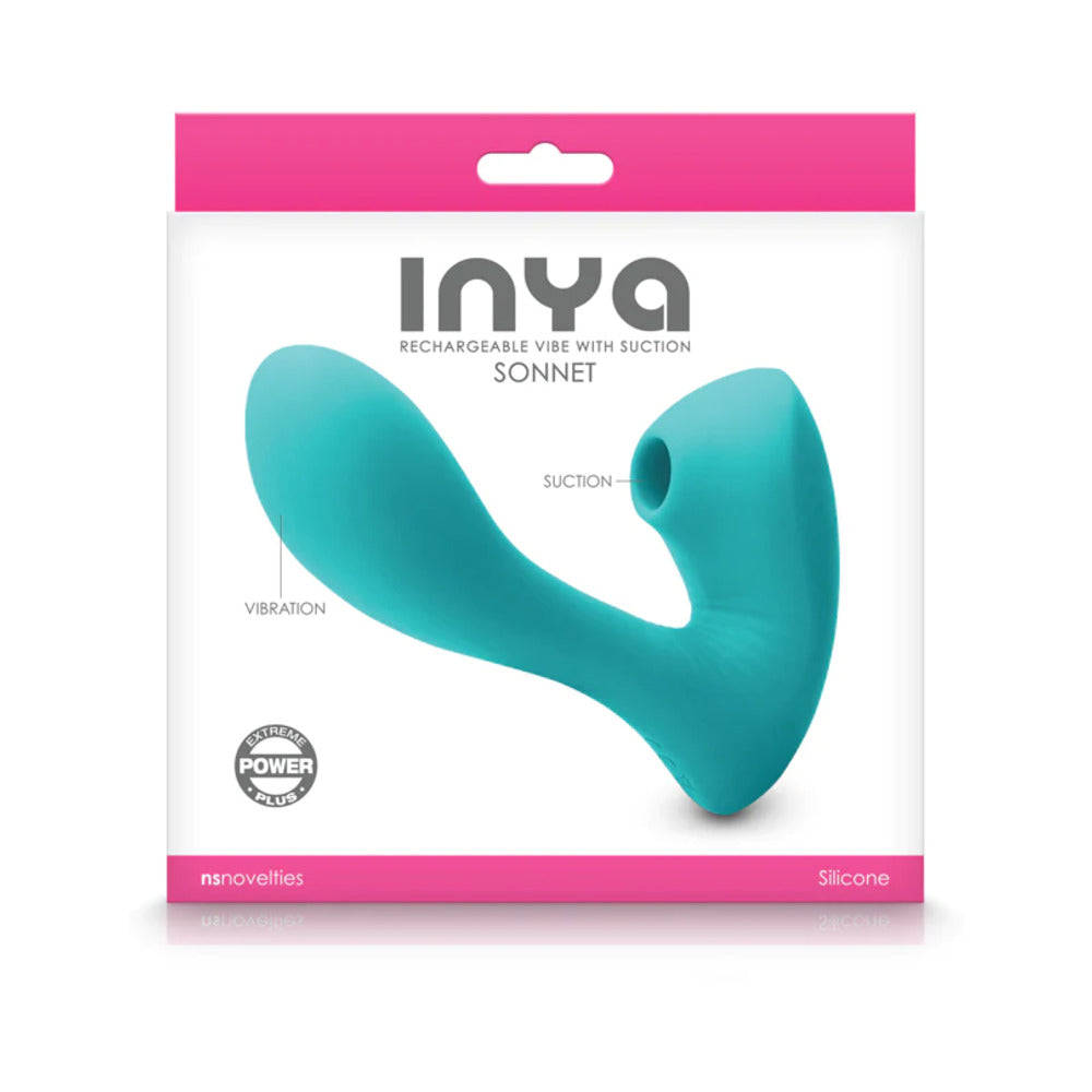 INYA Sonnet Rechargeable Vibe with Suction Teal