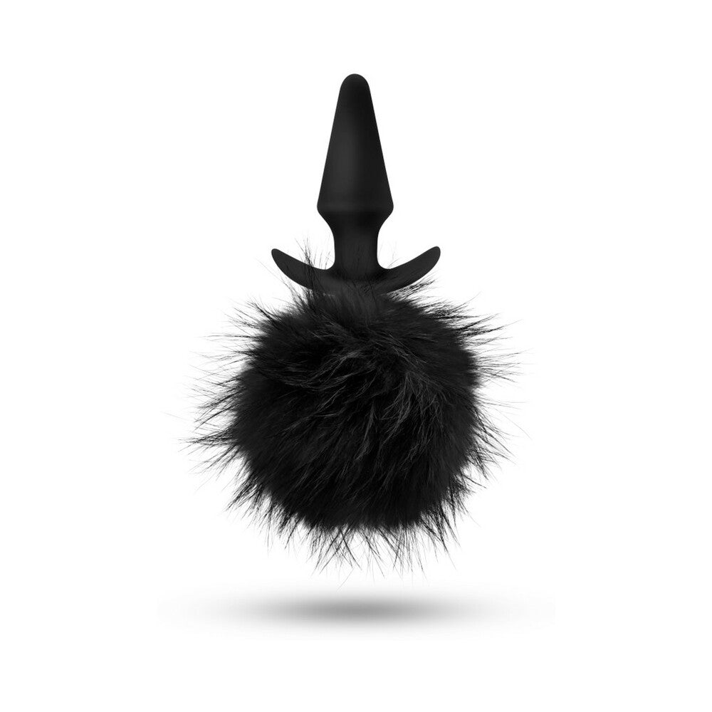 Anal Adventures Rabbit Tail Plug Blk