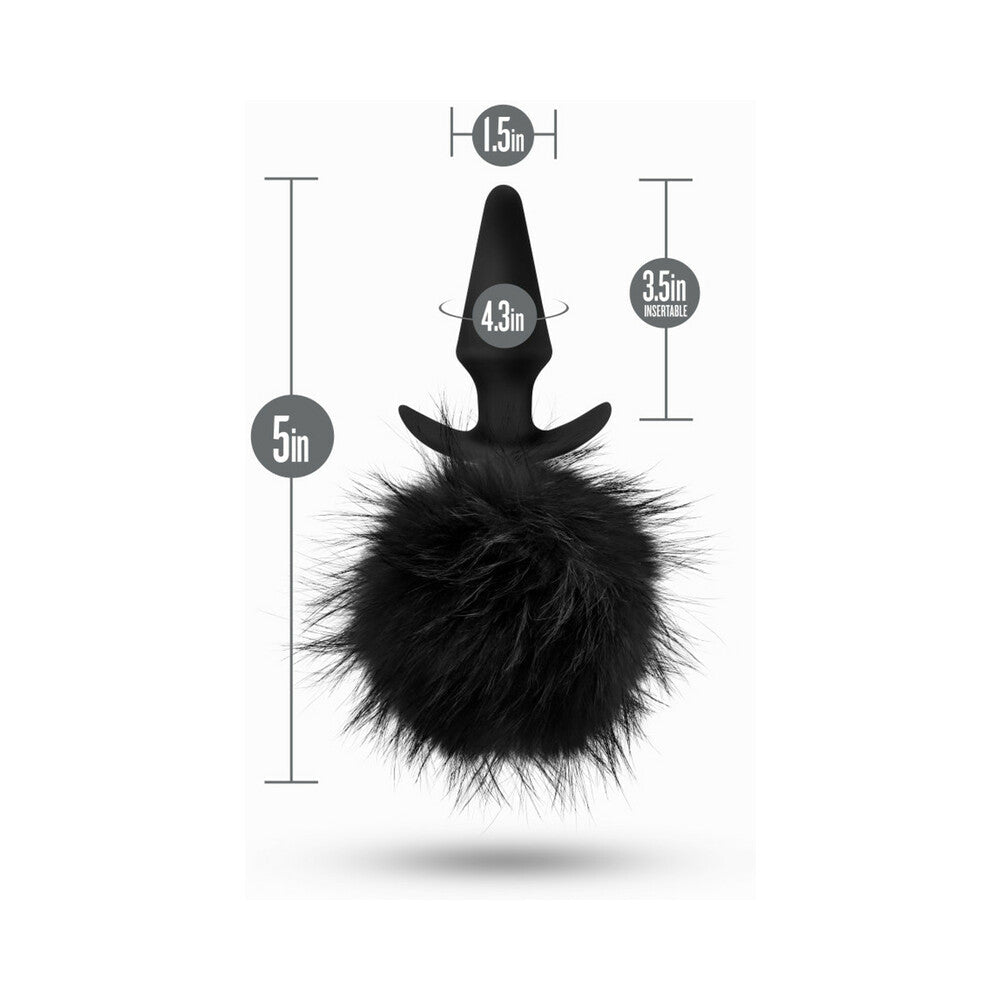 Anal Adventures Rabbit Tail Plug Blk