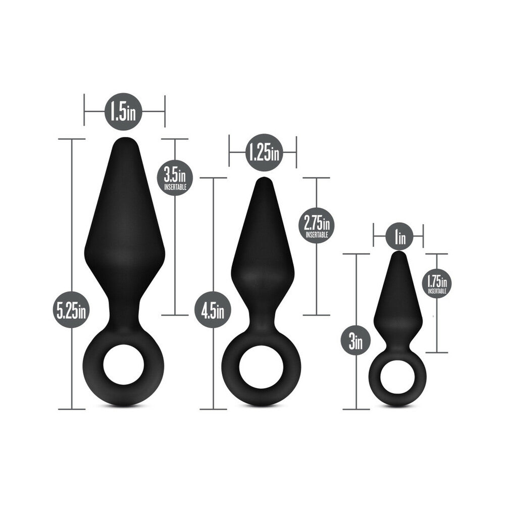 Anal Adventures Loop Plug Kit Black