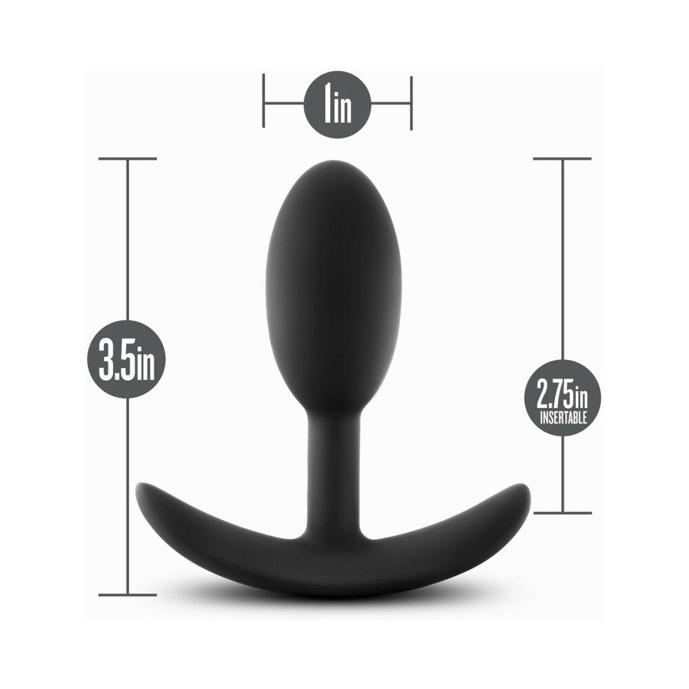 Anal Adventures Vibra Slim Plug Sml Blk