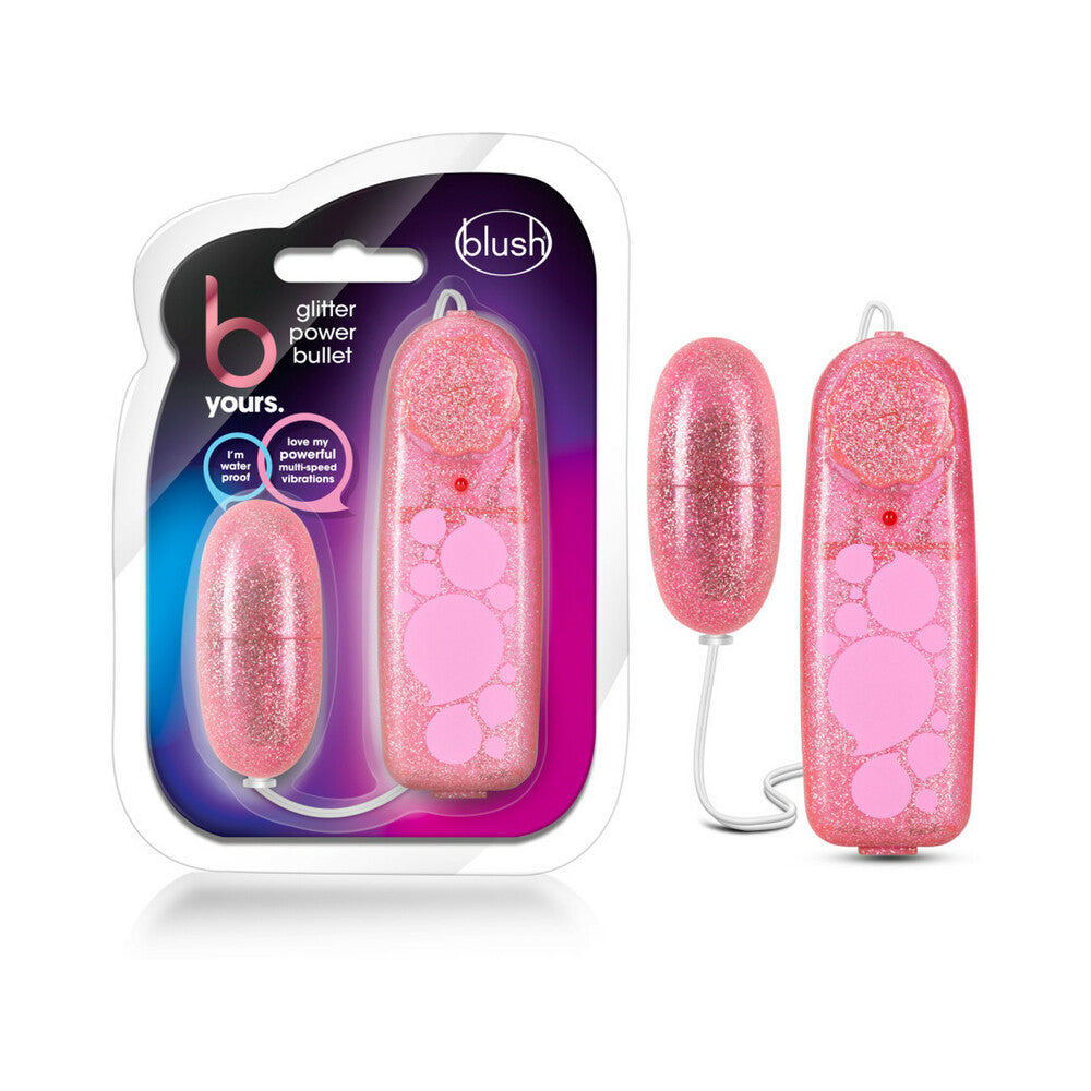 Blush B Yours Glitter Power Bullet Remote-Controlled Egg Vibrator Pink