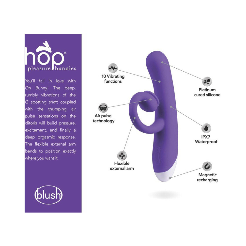 Hop Oh Bunny Air Pulse Vibrator Midnight