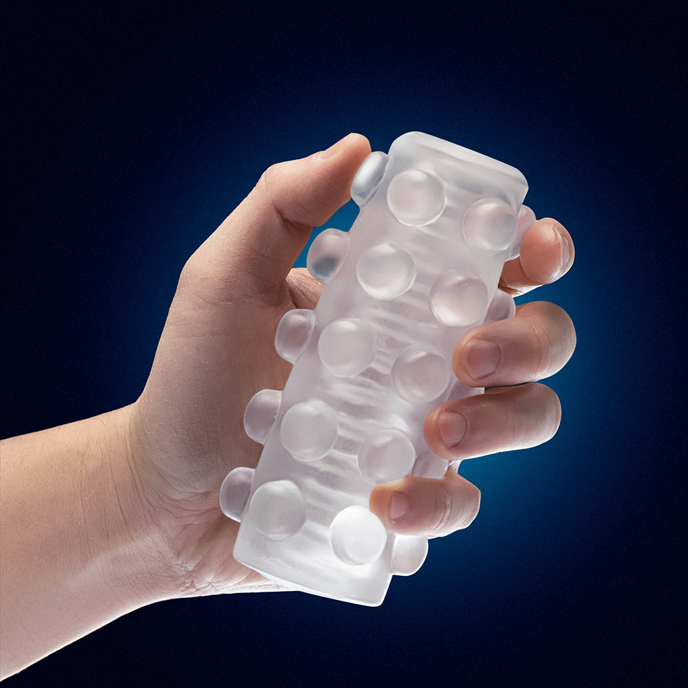 M for Men Soft + Wet Reversible Orb Glow in the Dark Self-Lubricating Stroker Frosted