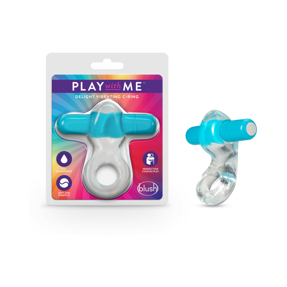 Blush Play with Me Delight Vibrating C-Ring Blue