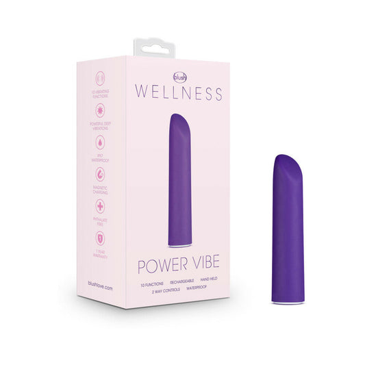 Blush Wellness Power Vibe Rechargeable Bullet Vibrator Purple