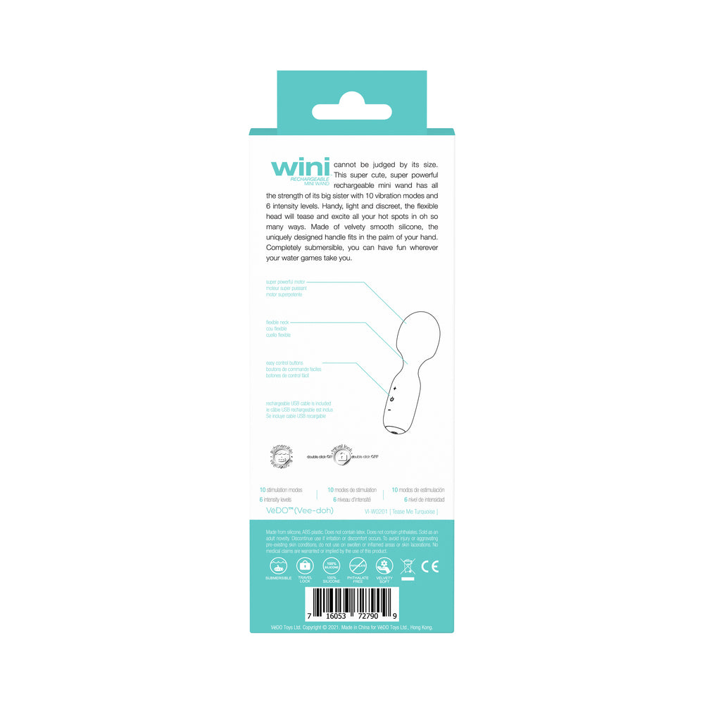 Vedo WINI MINI Wand TEASE ME TURQUOISE