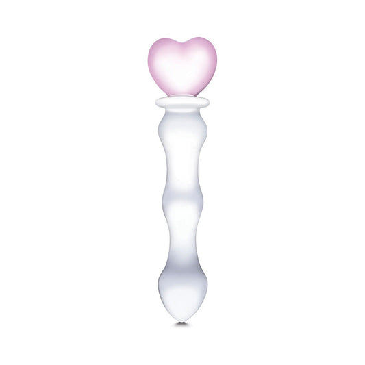 Glas 8in Sweetheart Glass Dildo Heart