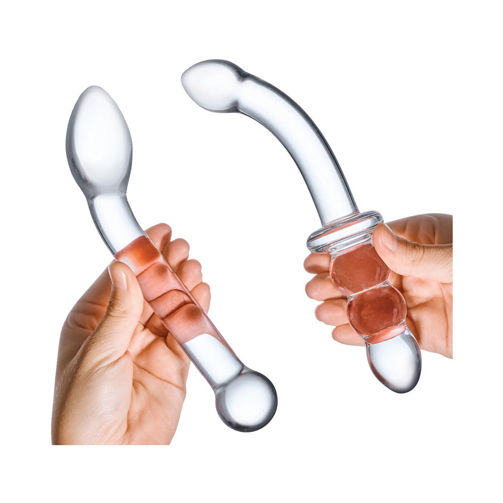 Glas 2pc G-Spot Pleasure Glass Dildo Set