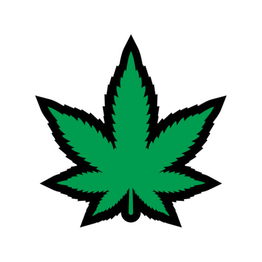 Weed Pin Green Marijuana Leaf