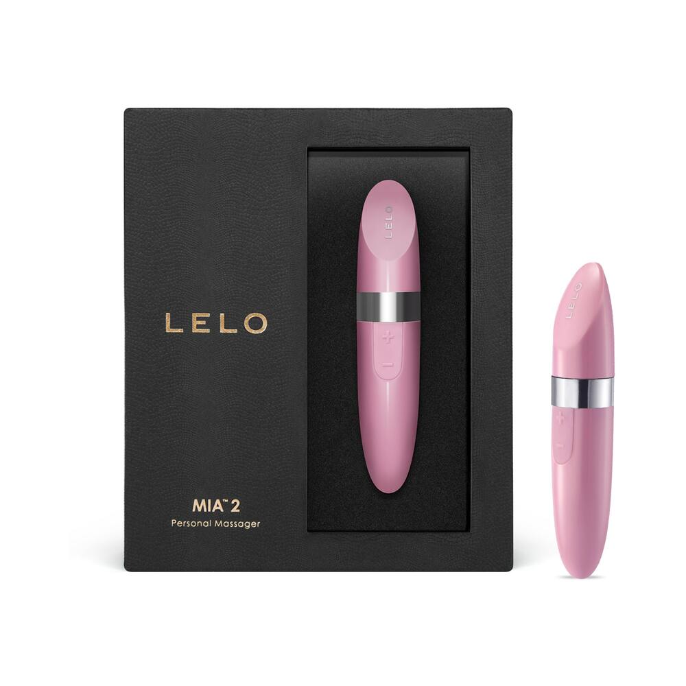 Vibrador con forma de lápiz labial LELO MIA 2 en color rosa pétalo