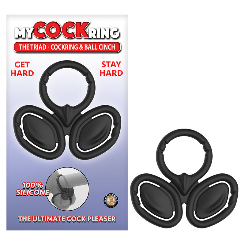 My Cockring The Triad Cockring & Ball Cinch Black